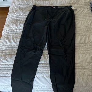 Black pull on skinny ankle pants